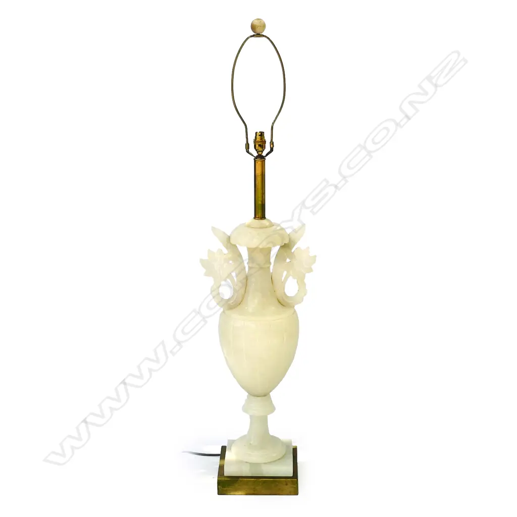 A large alabaster table lamp Image 1++