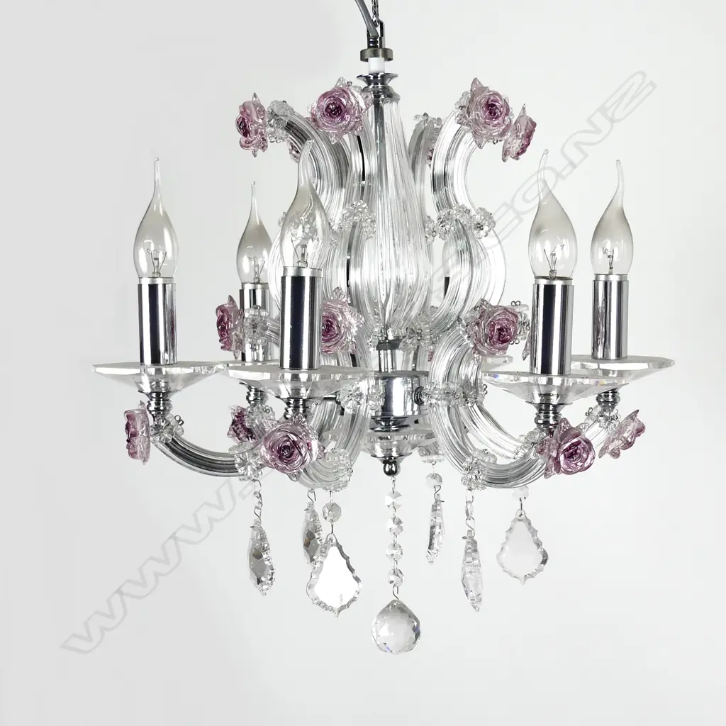 A stylish crystal chandelier Image 1++