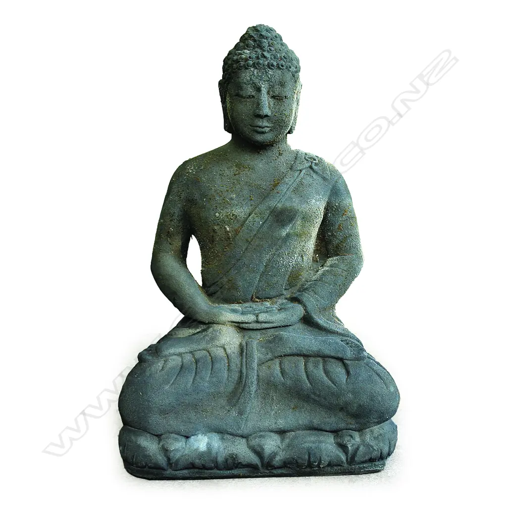 A large heavy composite stone seated Buddha Image 1++