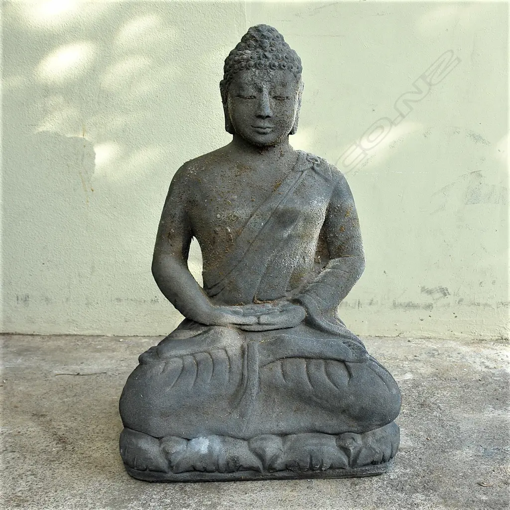 A large heavy composite stone seated Buddha Image 1++