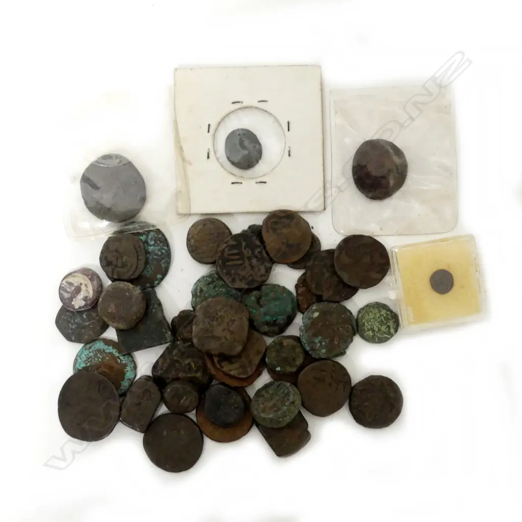 A collection of 41 Roman and other early bronze coins Image 1++