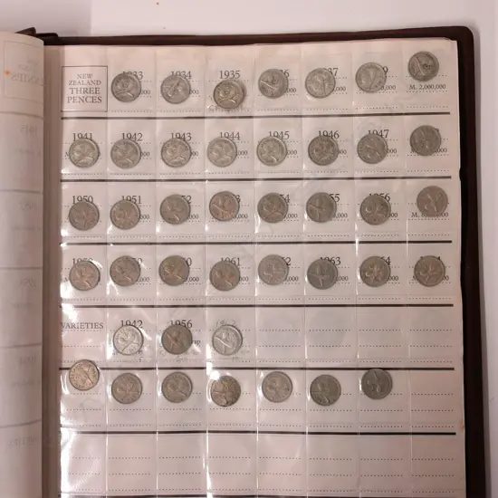 An album of older N.Z. coinage