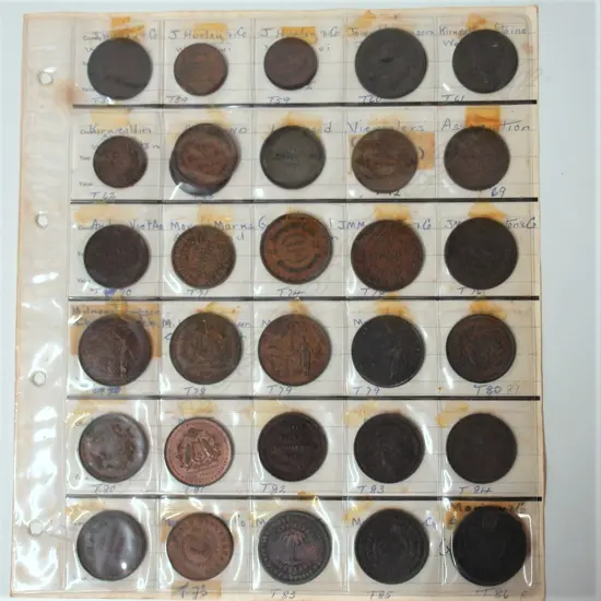 32 N.Z. 19thC Tradesmen's Tokens