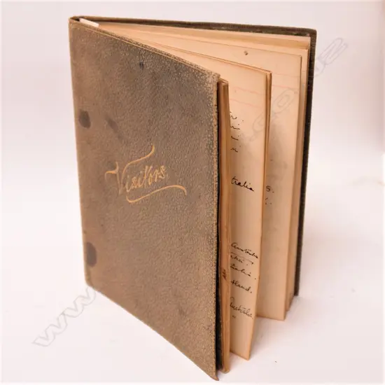 A 1930/1940 Taupo fishing lodge Visitor's Book