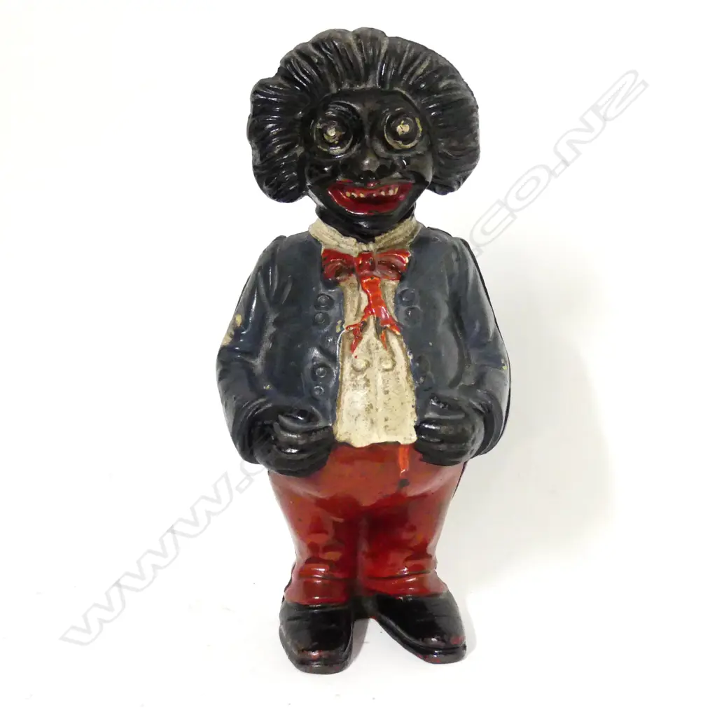 A c.1910 English cast-iron standing Golliwog moneybox Image 1++
