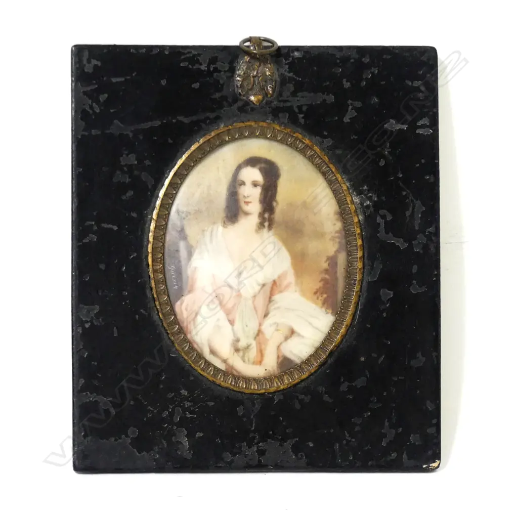 A French portrait miniature on ivory Image 1++