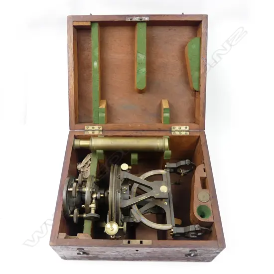 A Troughton Simms brass theodolite