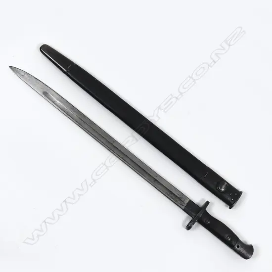 A Pattern 1907 sword bayonet and scabbard