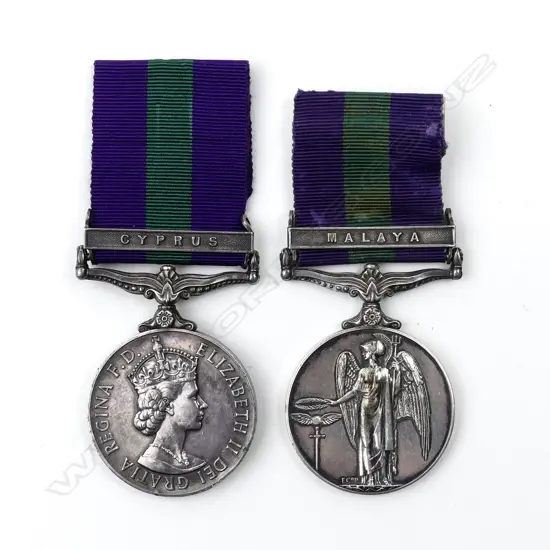Two QEII General Service Medals