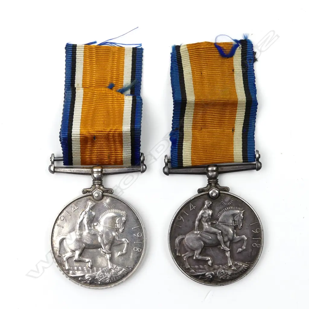 Two WWI British War Medals Image 1++