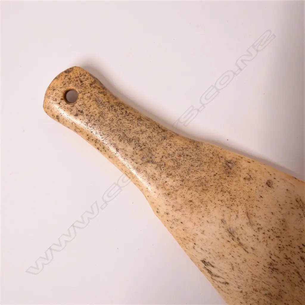 A 19thC or earlier patu paraoa (whalebone hand club) Image 1++