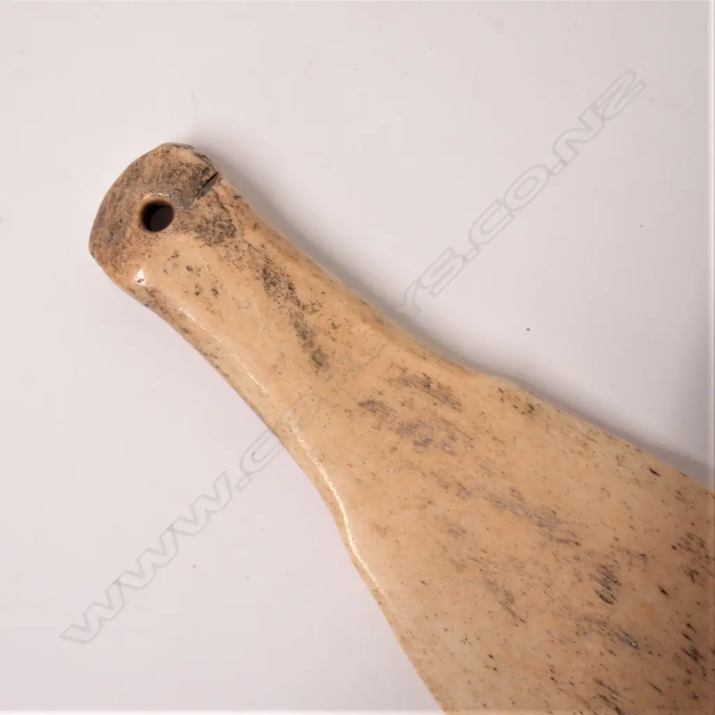 A 19thC or earlier patu paraoa (whalebone hand club) Image 1++