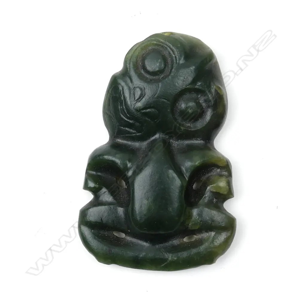 A 19thC pounamu hei tiki Image 1++