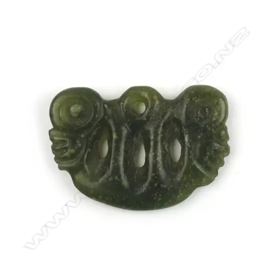 A 19thC tangiwai pounamu pekapeka