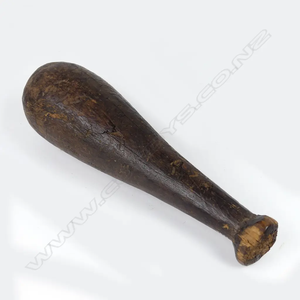 A 19thC or earlier patu aruhe (fern root pounder) Image 1++