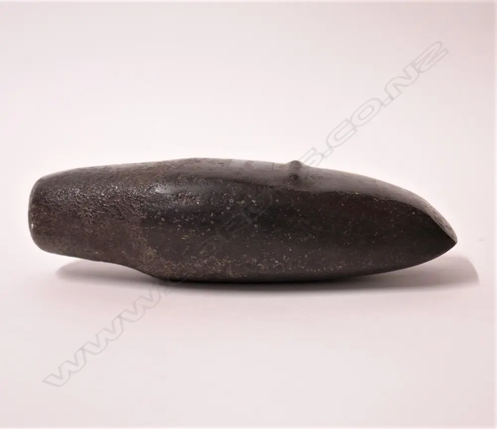 A pre-European black basalt toki (adze) Image 1++