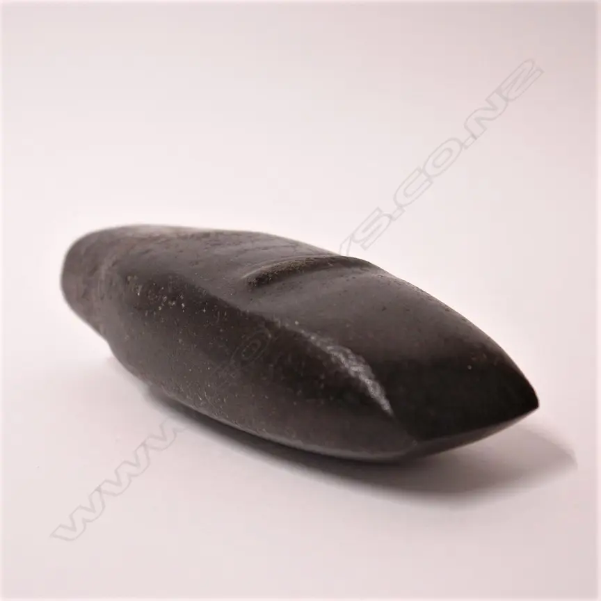 A pre-European black basalt toki (adze) Image 1++