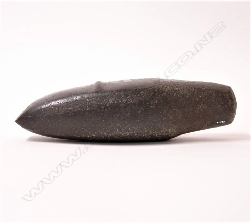 A pre-European black basalt toki (adze) Image 1++