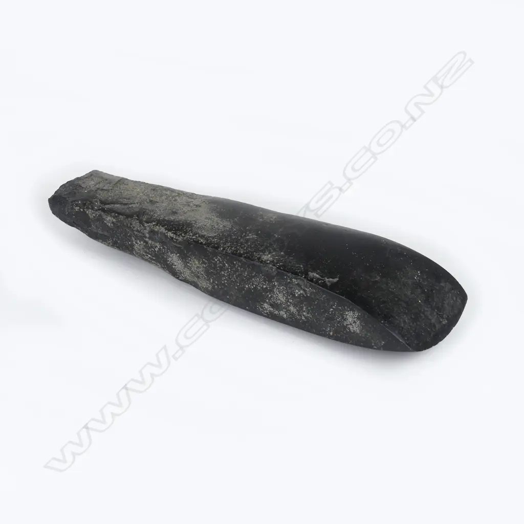 A large pre-European black basalt toki (adze) Image 1++