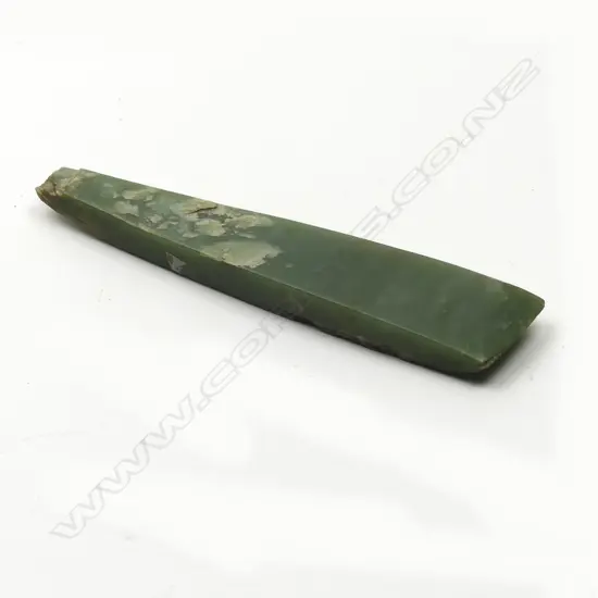 A 19thC or earlier toki pounamu (nephrite adze)