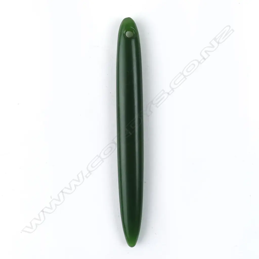 A 19thC or earlier kuru pounamu (nephrite ear pendant) Image 1++