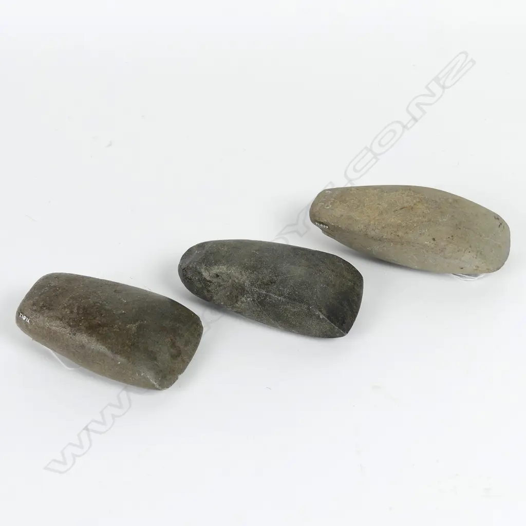 Three pre-European small stone toki Image 1++