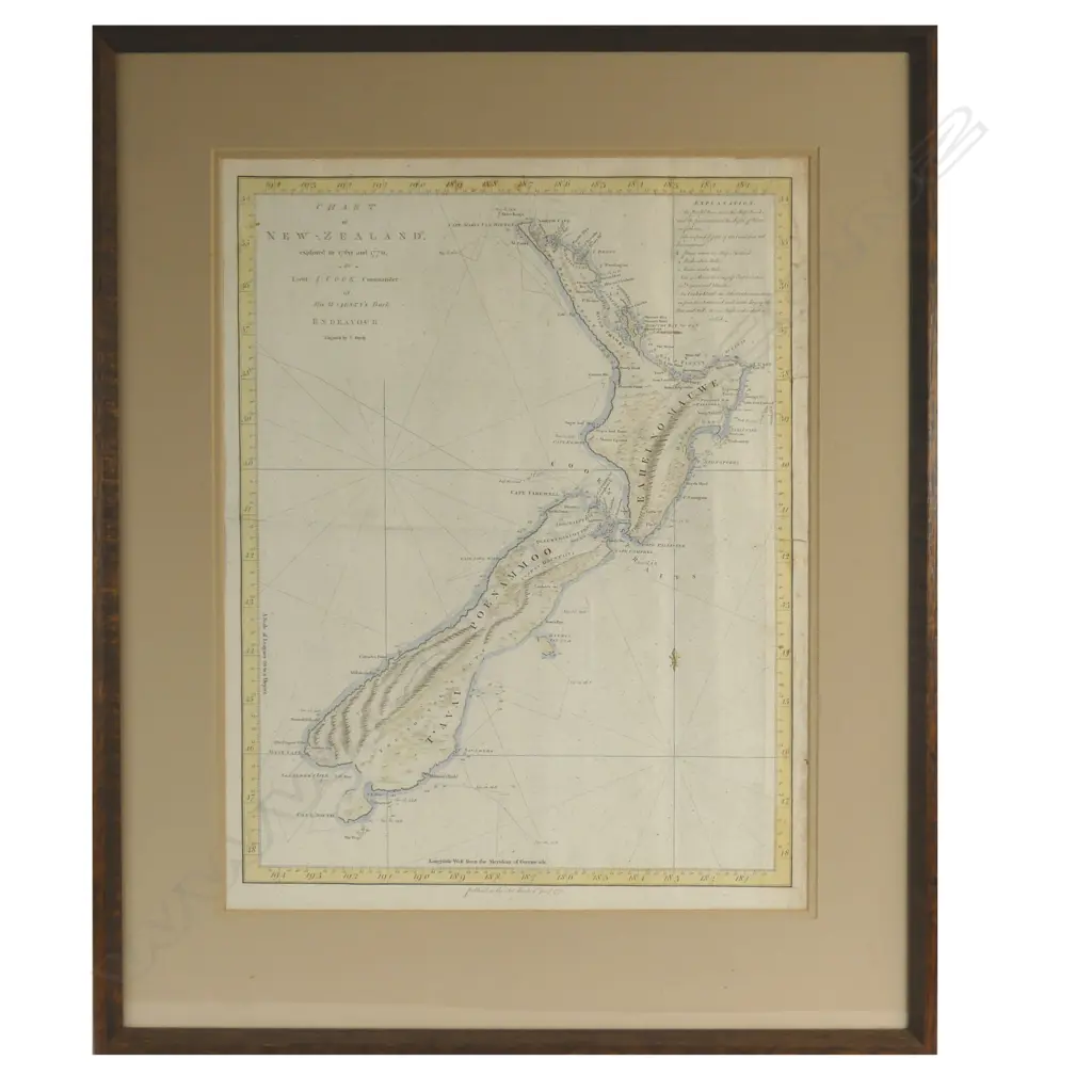 James Cook 'Chart of New Zealand...' Image 1++