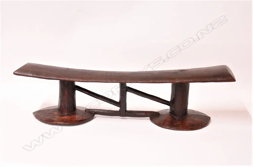 An old Fijian wooden headrest Image 1++