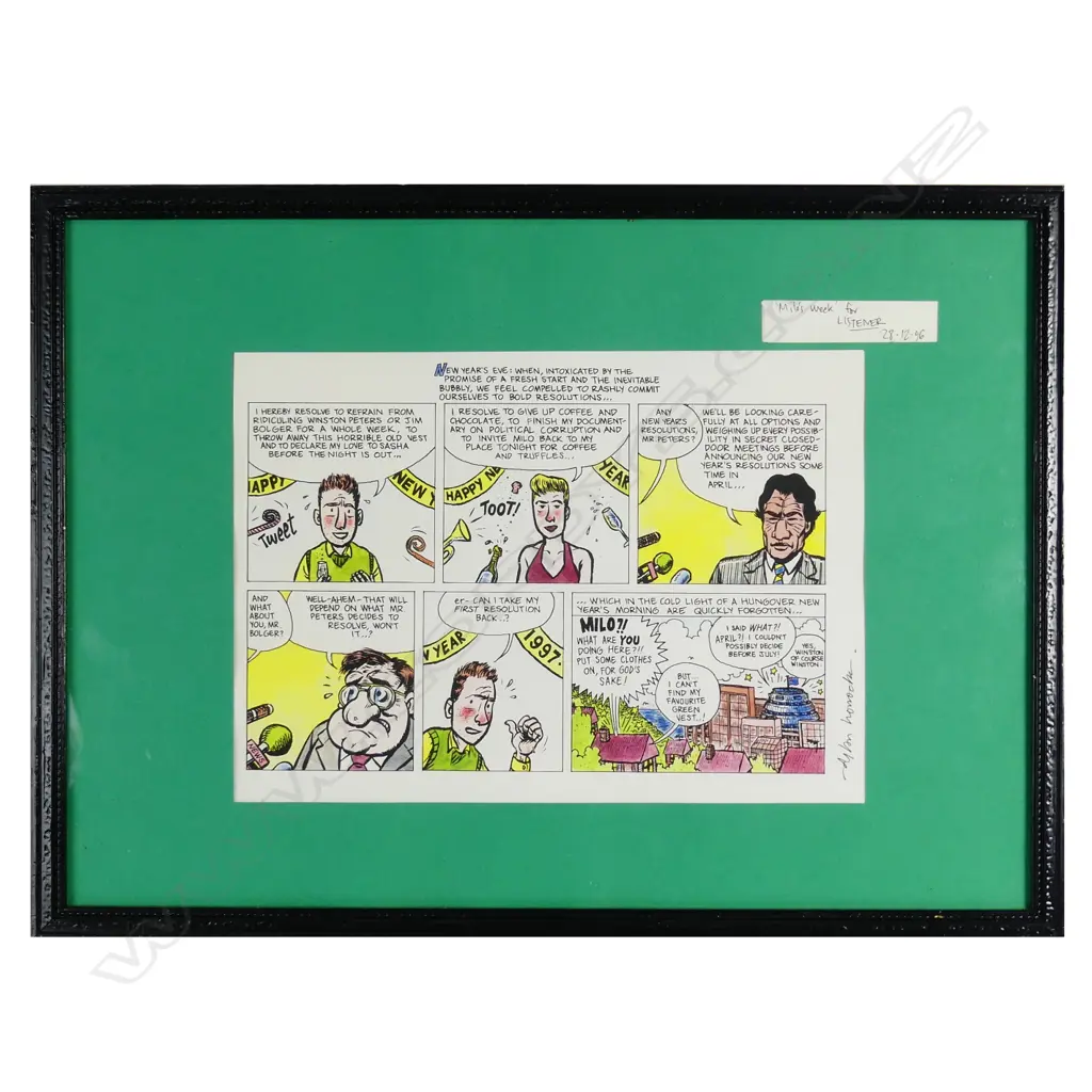 Dylan Horrocks and Chris Slane original cartoons Image 1++