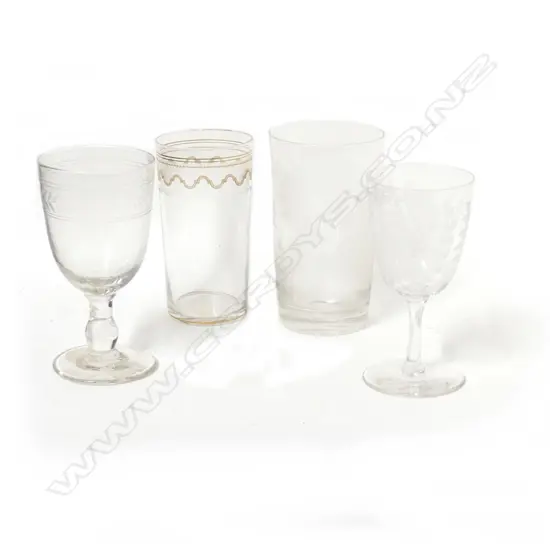 A Georgian etched beer glass