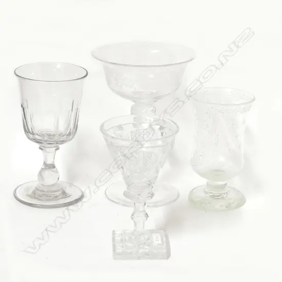 A Georgian baluster stem jelly glass