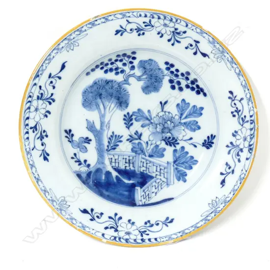 A Delft tin glazed plate