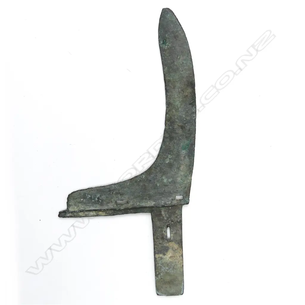 An archaic Chinese bronze halberd Image 1++