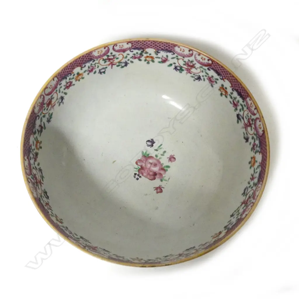 CHINESE FAMILLE ROSE BOWL (RESTORED) Image 1++