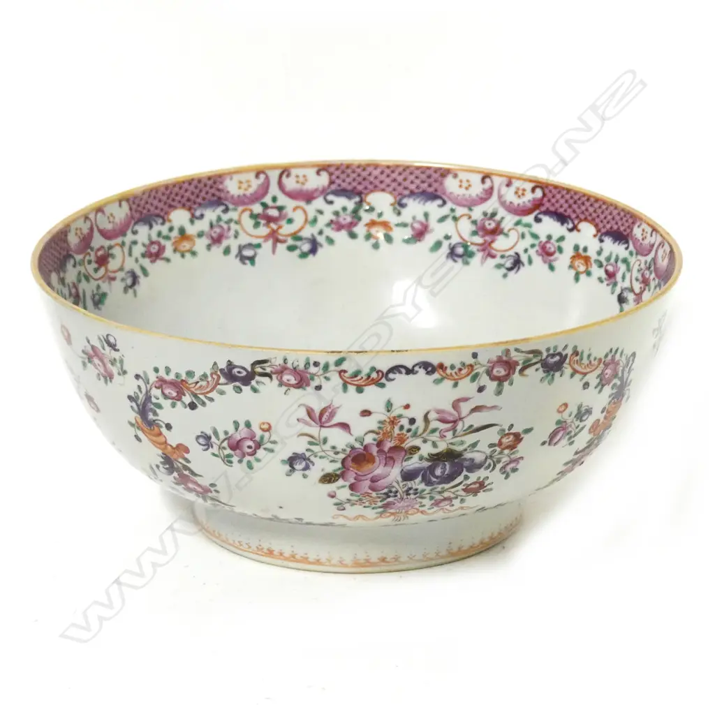CHINESE FAMILLE ROSE BOWL (RESTORED) Image 1++