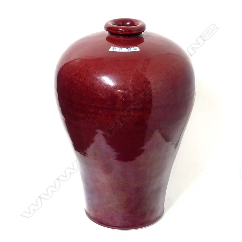 A large sang-de-boeuf glazed meiping vase Image 1++