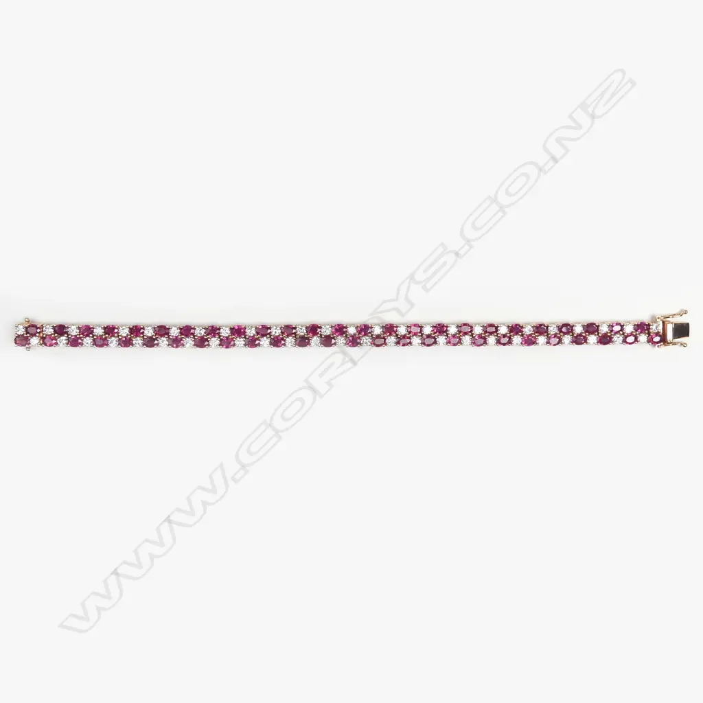 A delightful ruby and diamond bracelet Image 1++
