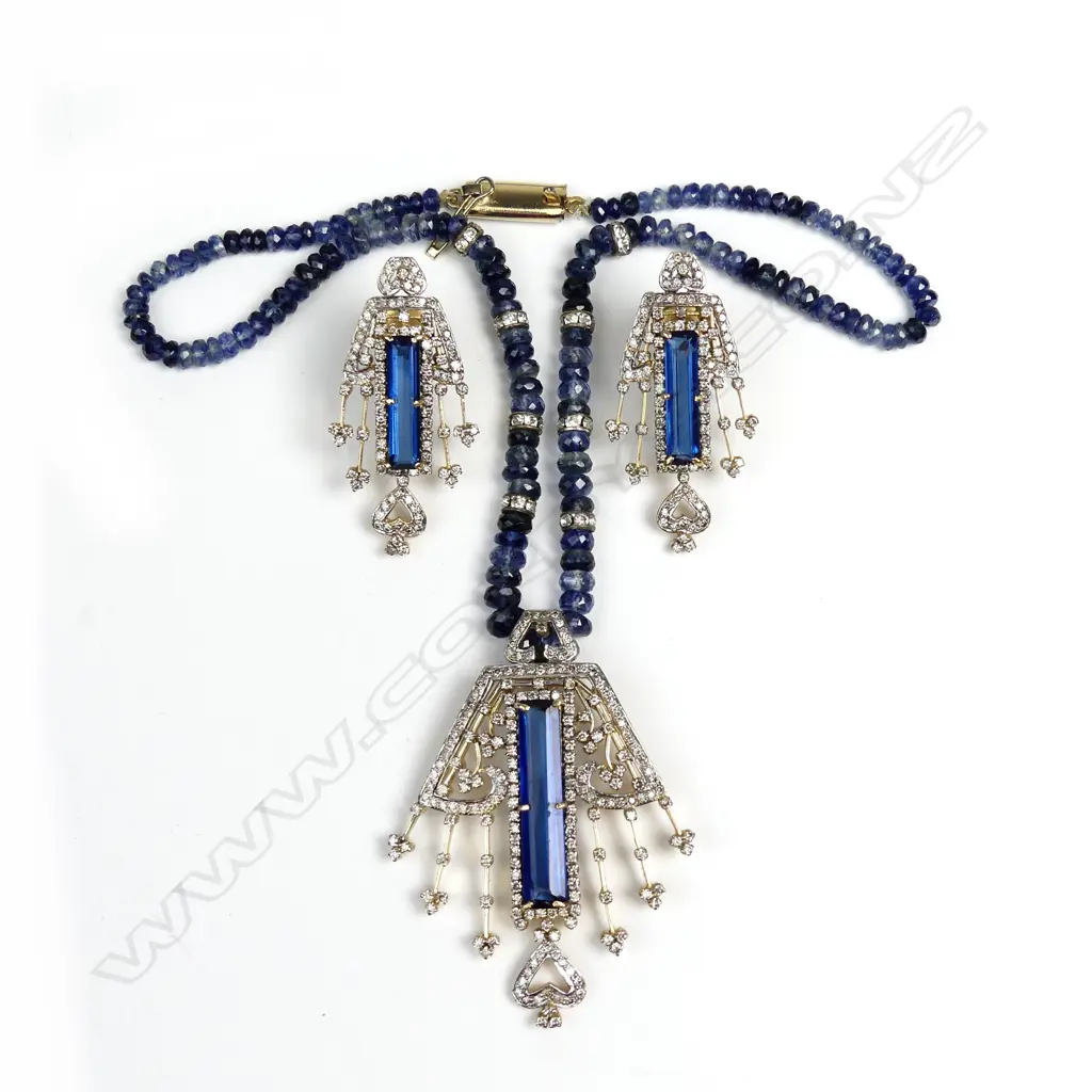 A Belle Epoque inspired maharani necklace and earrings Image 1++