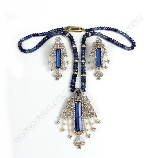 A Belle Epoque inspired maharani necklace and earrings