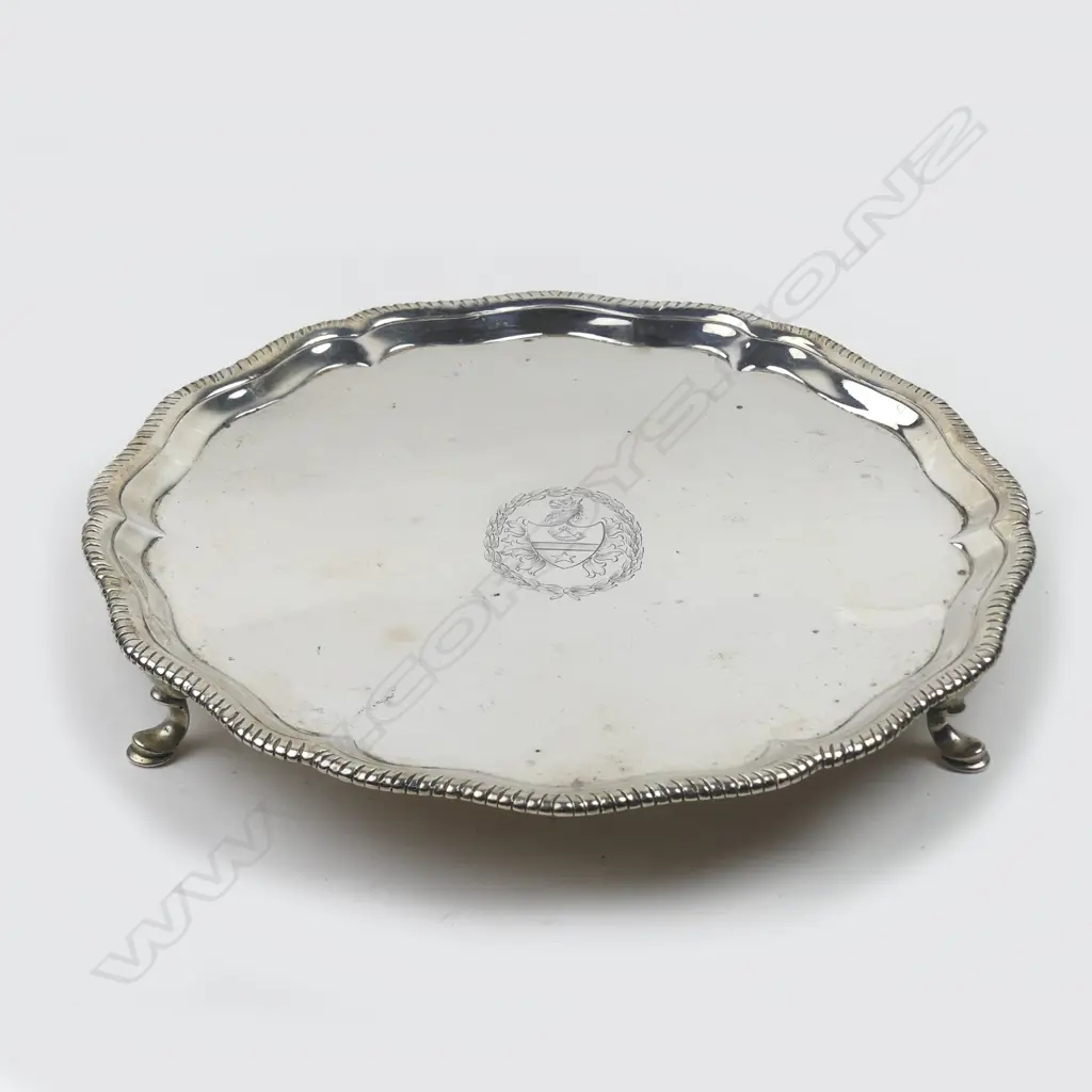 A George III silver small salver Image 1++
