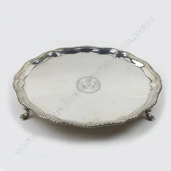 A George III silver small salver