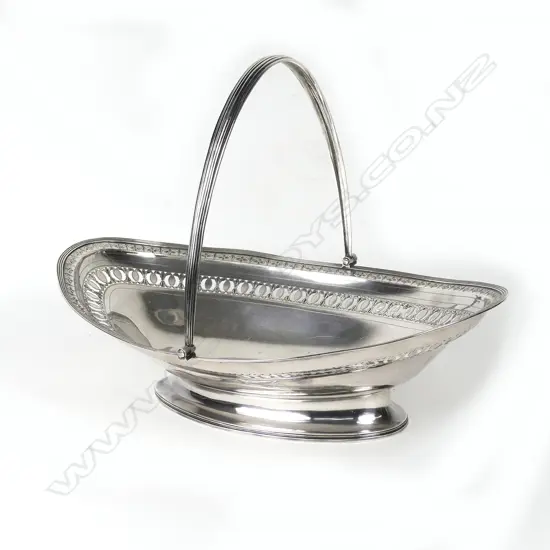A Georgian III silver bread basket