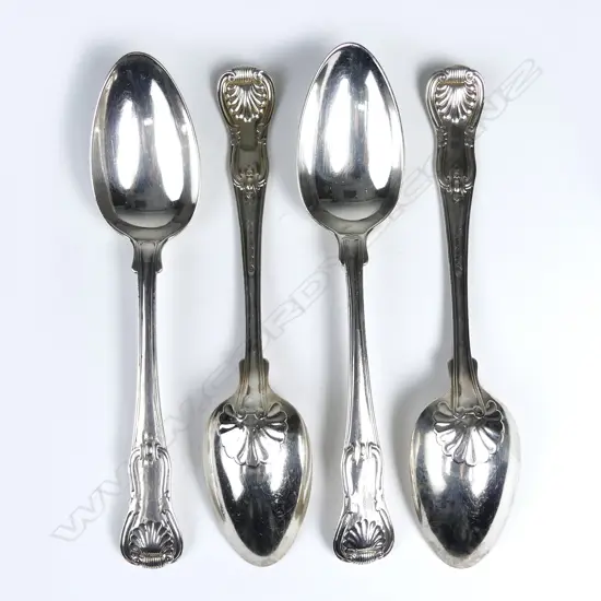 Four George III silver tablespoons