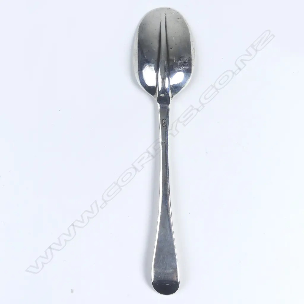 An 18thC silver desert spoon Image 1++
