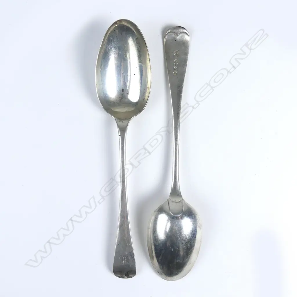 A pair of Wm. IV Scottish silver tablespoons Image 1++