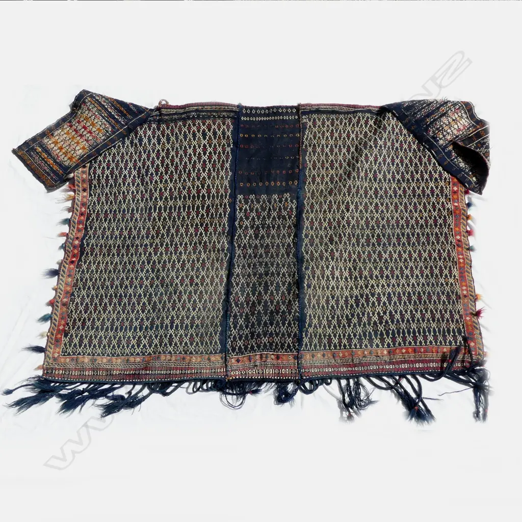 An antique extra-weft woven flat weave horse blanket Image 1++