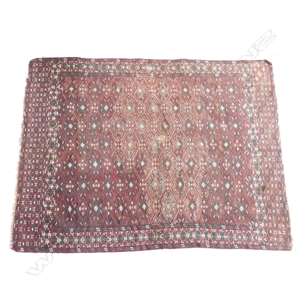 An antique Shirvan flat weave rug Image 1++