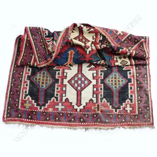 A large Turkish slit-weft kilim