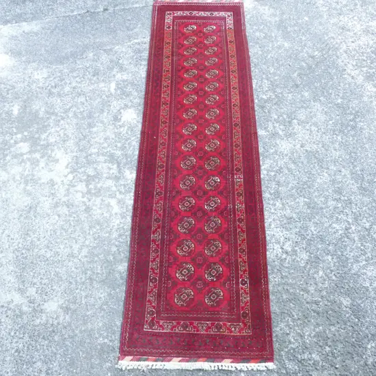 A Turkoman hand knotted runner
