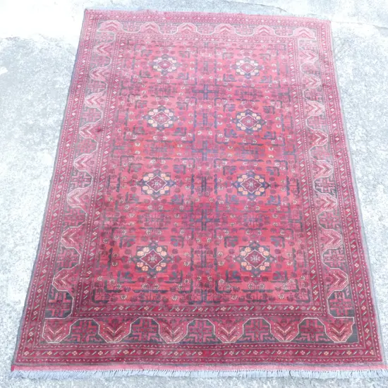 An Afghan Andkhoy hand knotted carpet